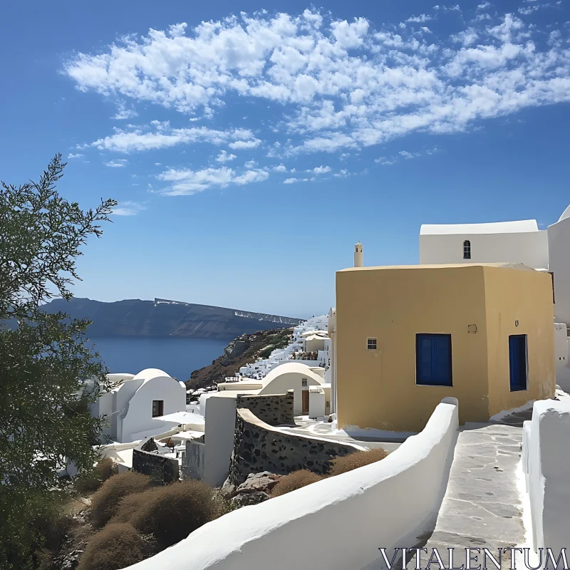 Scenic Santorini Island AI Image