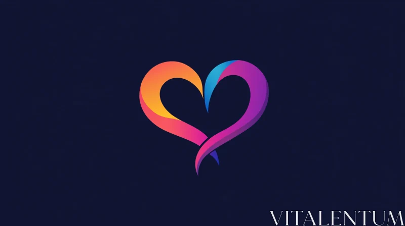 AI ART Colorful Heart Symbol Design