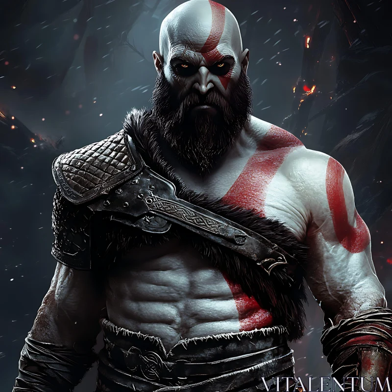 God of War Character Portrait AI Image