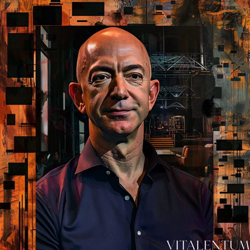 AI ART Industrial-Themed Portrait of Jeff Bezos