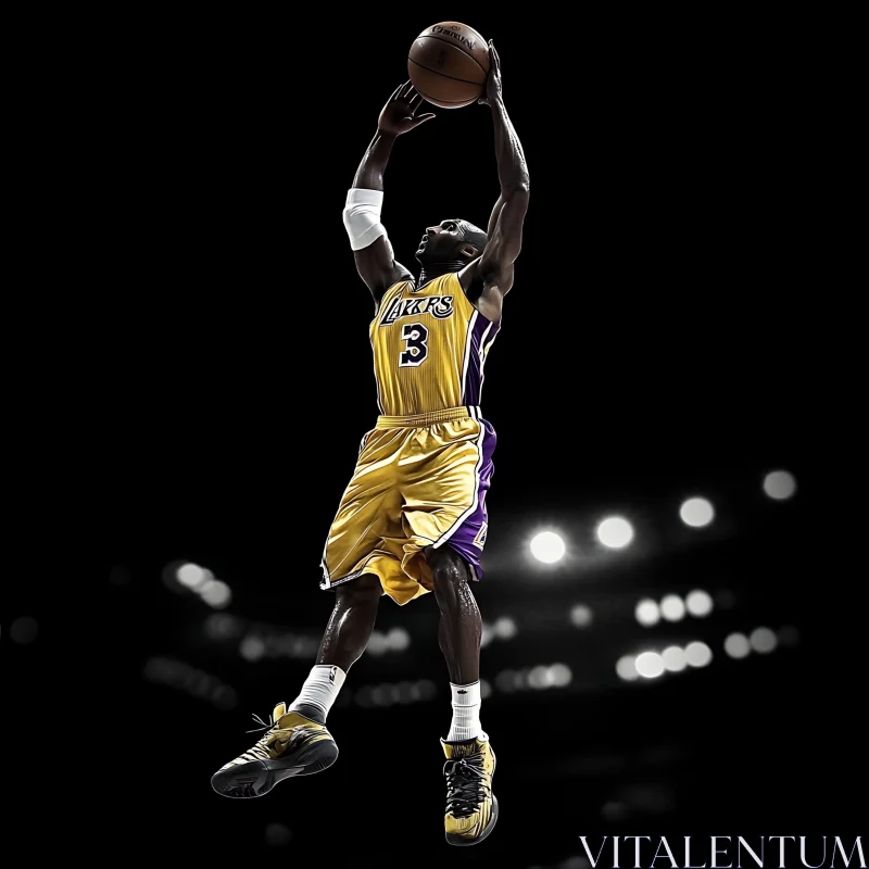 Athlete Mid-Jump AI Image