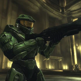 Armored Warrior with Weapon
