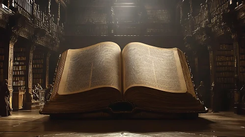 Colossal Book in Old Library