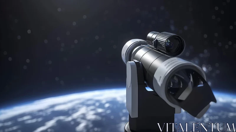 Stunning 3D Rendering of a Telescope Observing the Earth | Unreal Engine 5 AI Image