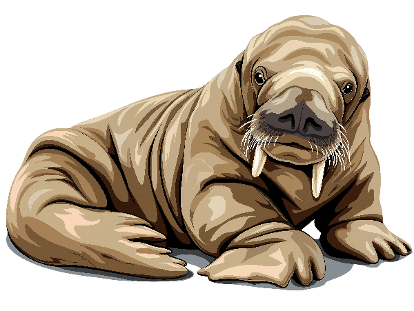 Artistic Walrus Graphic POD Design