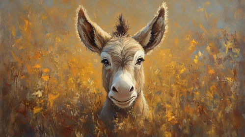Playful Donkey Painting