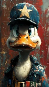 Character Portrait of a Cartoon Duck