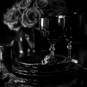 Monochrome Luxury Table Setting