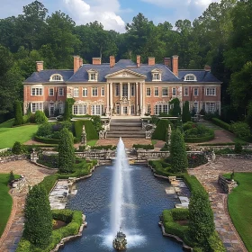 Elegant Estate with Grand Architecture and Scenic Garden