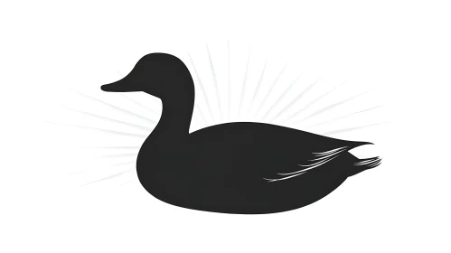 Monochrome Duck Illustration