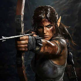 Battle Ready Elf Archer Woman