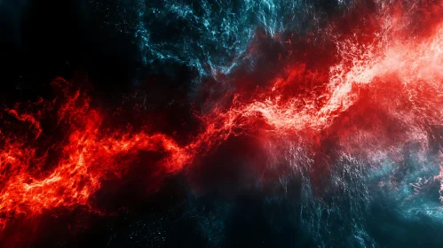 Dynamic Abstract Fire and Water Composition