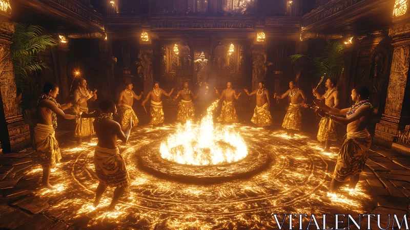 Circle of Fire Dancers AI Image