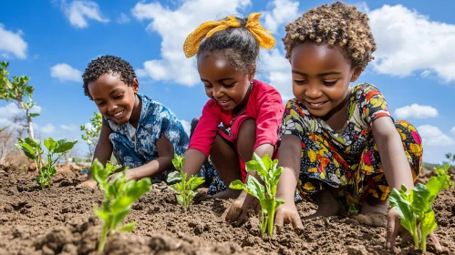 Kids Gardening Together