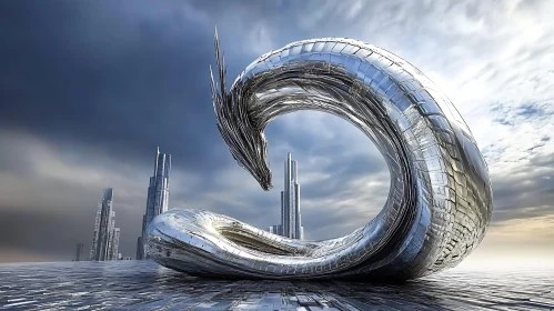 Metallic Serpent in the City of Tomorrow