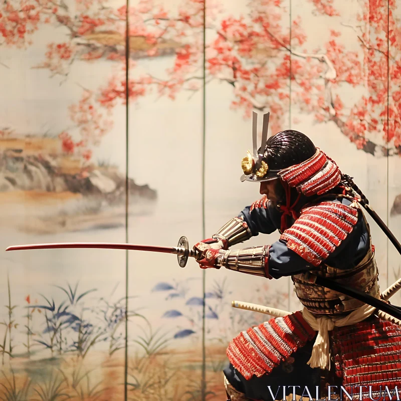 AI ART Warrior in Armor with Sword