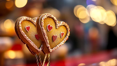 Iced Heart Cookies for Valentine's Day