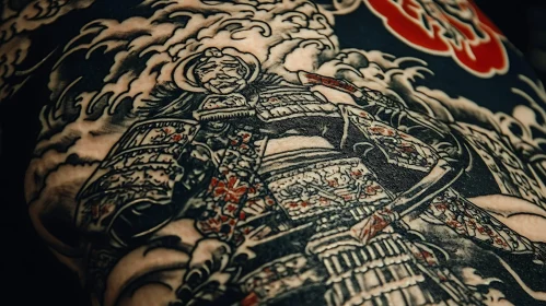 Detailed Samurai Armor Ink