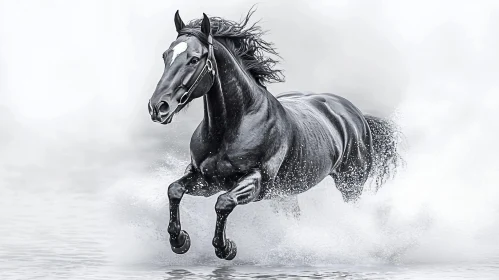 Powerful Horse in Motion