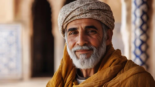 Traditional Man Portrait with Turban