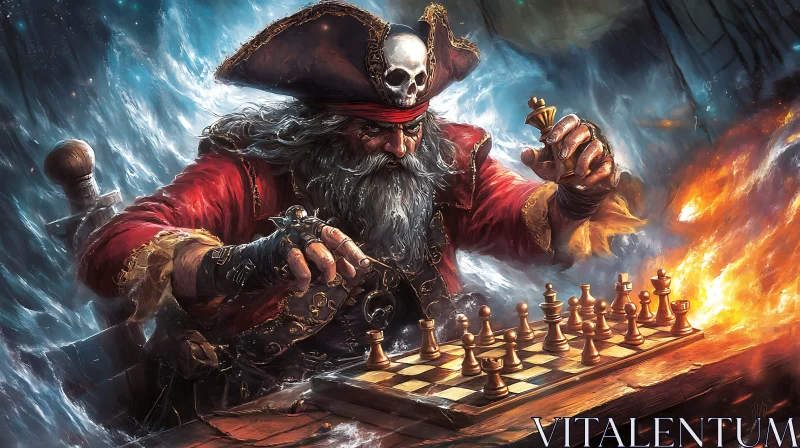 AI ART Chess Duel of a Pirate