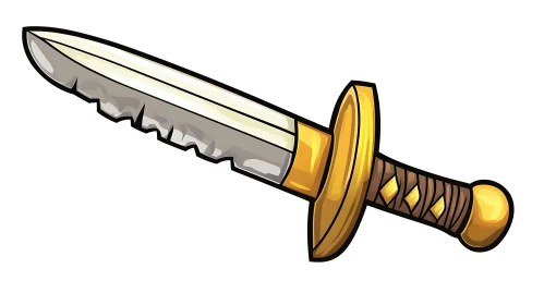Stylized Dagger Cartoon Image