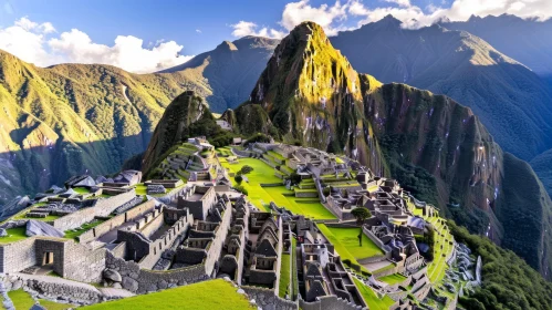 Machu Picchu: A Captivating Aerial View of the Enigmatic Ruins in Peru