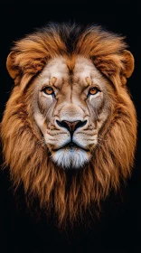 Noble Lion with Golden Mane