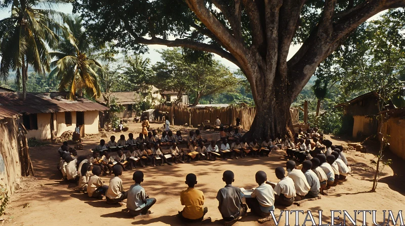 AI ART Village School Under the Shade