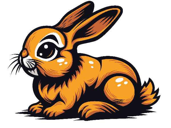 Adorable Rabbit Illustration for Apparel POD Design