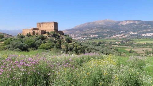 Historical Castle Overlooking the Valley