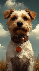 Fluffy Dog in Natural Setting