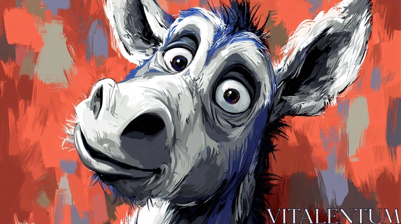 Whimsical Donkey Art AI Image