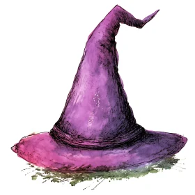 Purple Witch Hat Art