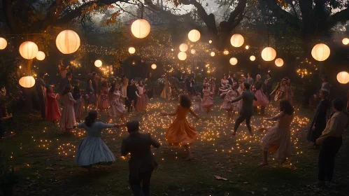 Whimsical Dance Under Lanterns