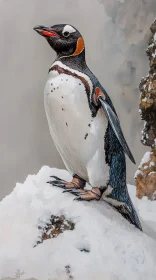 Elegant Penguin Amidst Snow