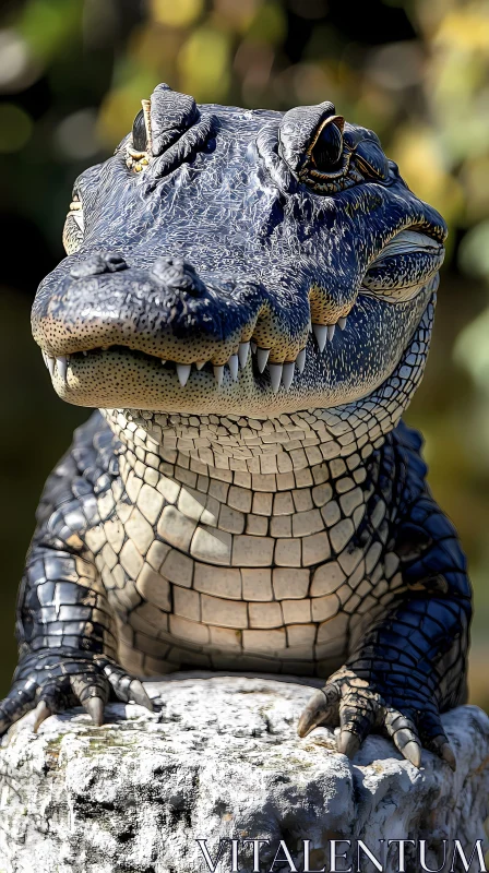 Majestic Alligator Portrait AI Image