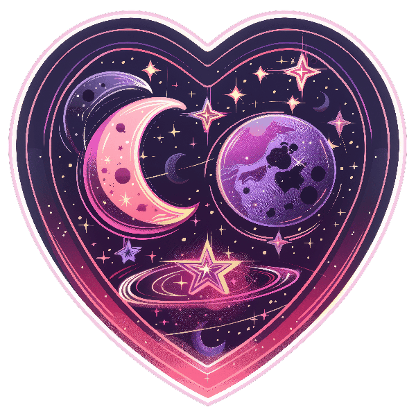 POD Design Galactic Heart T-Shirt Art