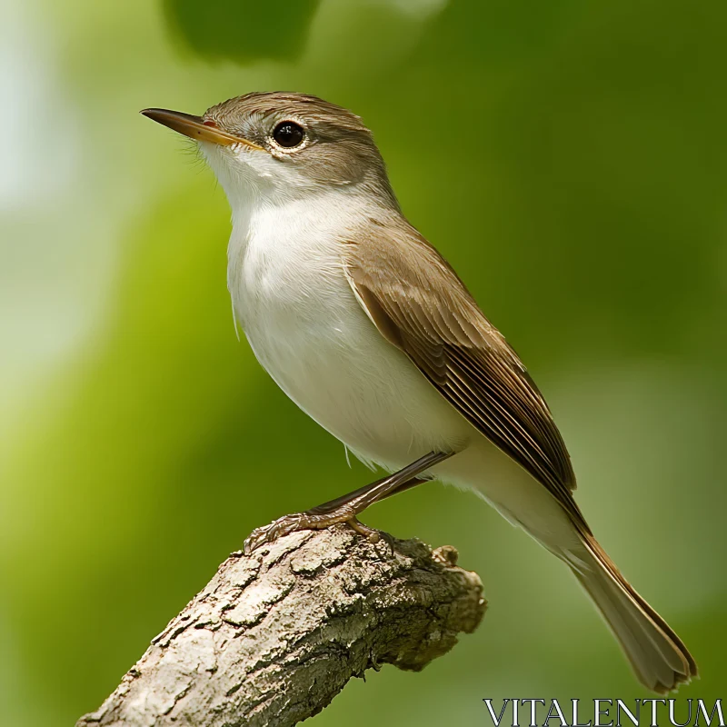 Small Bird on a Branch AI Image