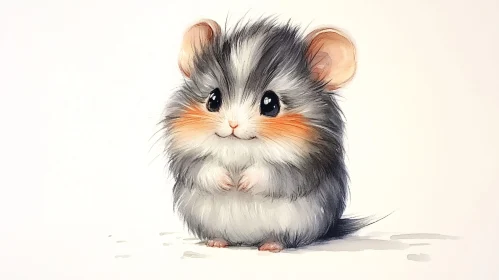 Charming Hamster Illustration