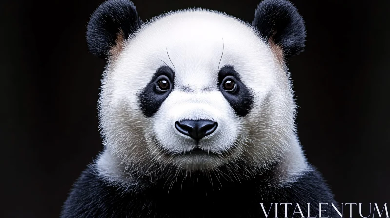 Adorable Panda Portrait AI Image