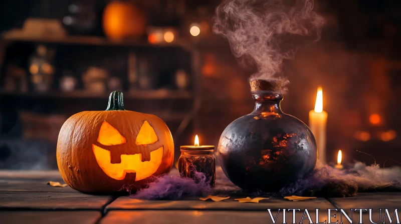 Spooky Halloween Still Life AI Image