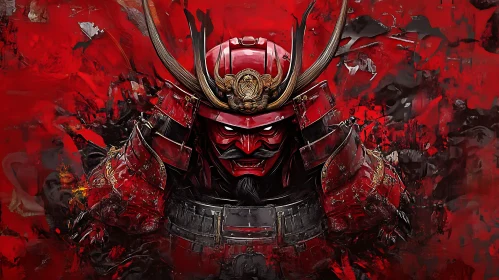 Crimson Armored Samurai