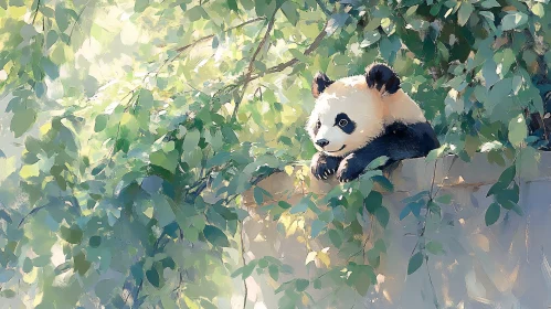 Peaceful Panda in the Wild