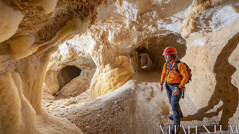 Intricate Cave System Exploration AI Image