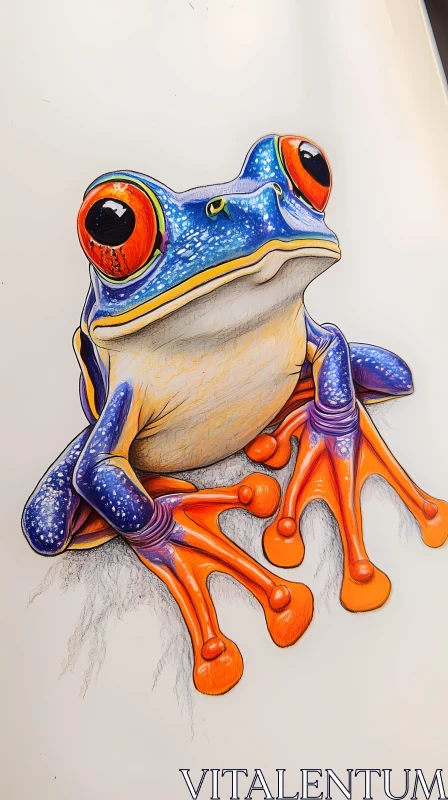 AI ART Vivid Amphibian Portrait