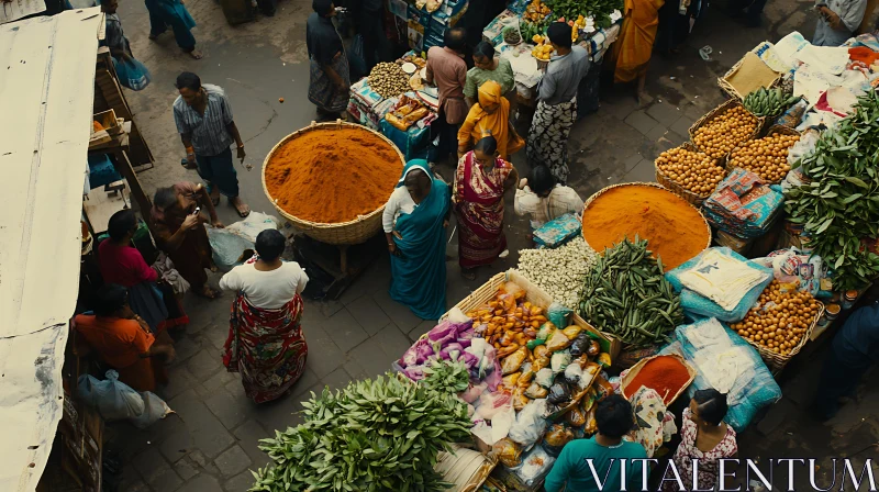 Marketplace Overhead View AI Image