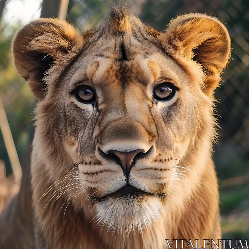 Close-up of a Lion AI Image