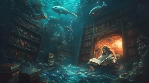 Aquatic Library: A Surreal Reading Experience