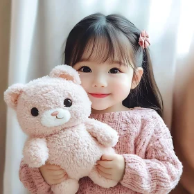 Portrait of Child with Plush Toy